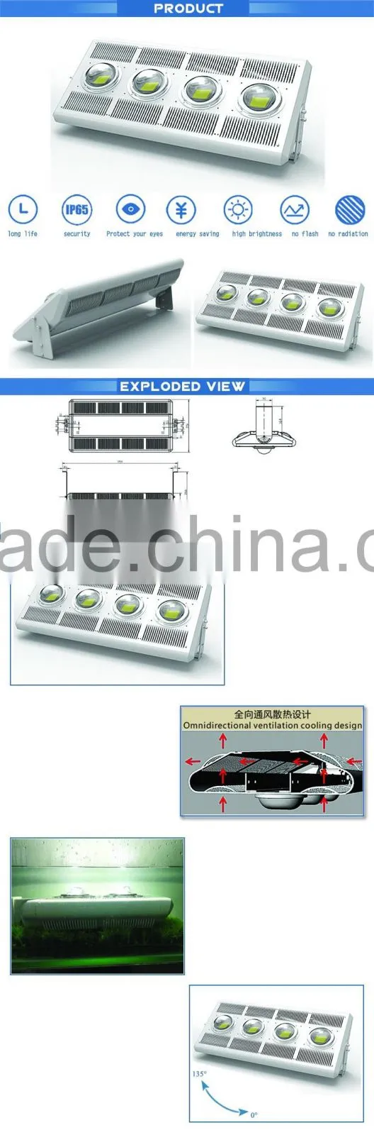 outdoor led 150W led flood light lamp