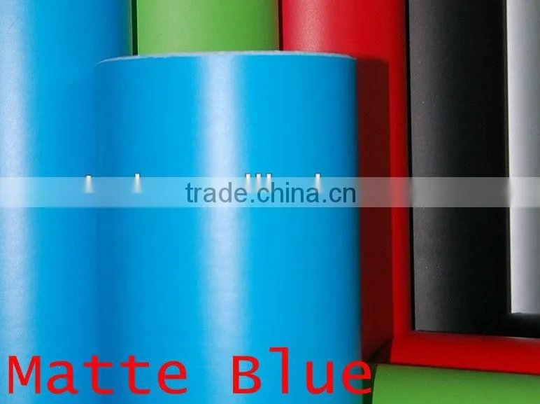 Matt vinyl sticker with air free bubbles 1.52*30m, matt purple wrap film