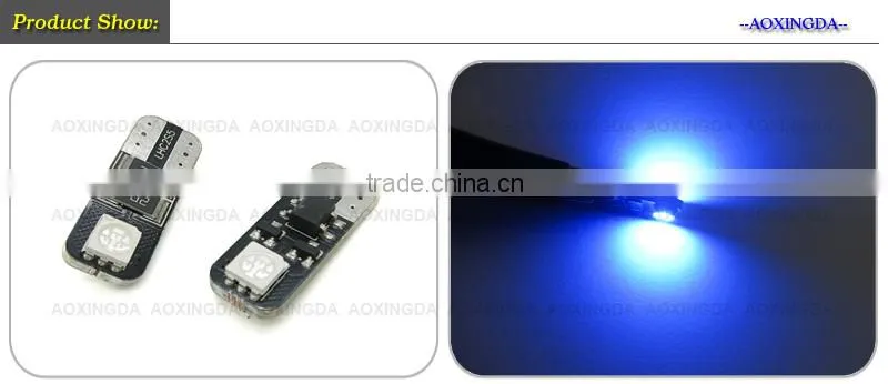 12V T10 194 2 SMD ERROR FREE LED light bulb blue