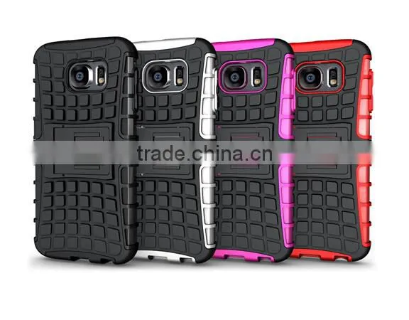 1.3$/pcs 2-in-1 Anti-slip PC and TPU Case with Kickstand for Samsung Galaxy S6 Edge