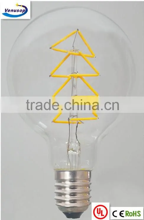 vintage G95 4w 6w 8w led filament bulb E27 decorative light b22 240v 110v