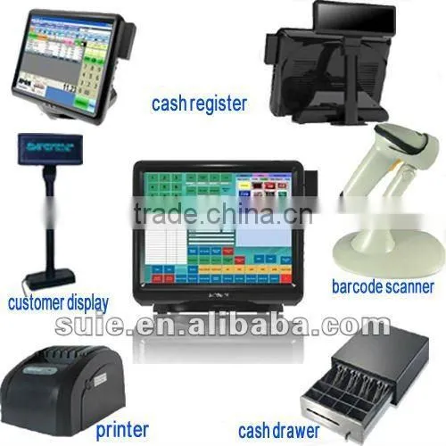 Dual touch screen pos terminal pos system for restaurant pos cash register