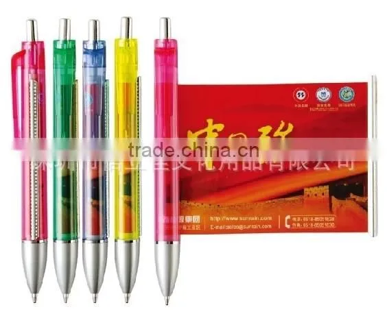 Promtional customized banner pen , Retractable Cheap Banner Pen , advertising pen