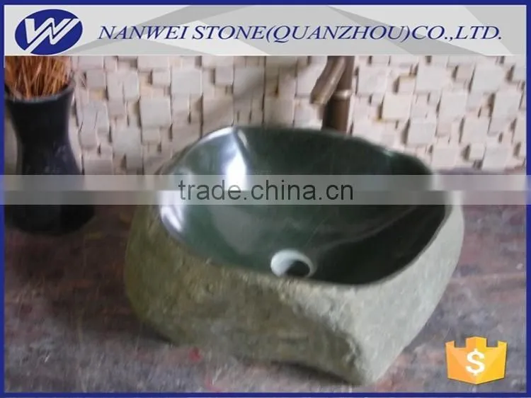 Good quality river stone basin