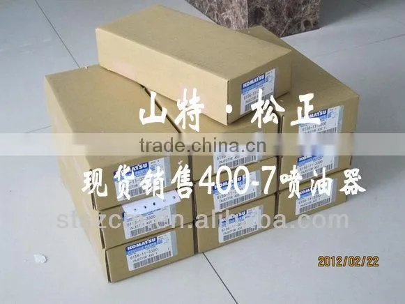 excavator spare parts PC400-7 injector ass'y genuine denso injector 095000-6070 6156-11-3300 for PC400-8 PC450-8