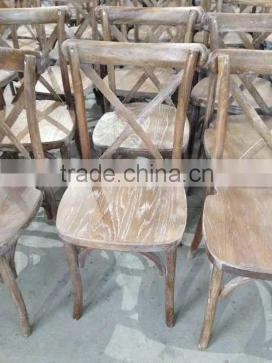 wooden oak wood antique cross back chair