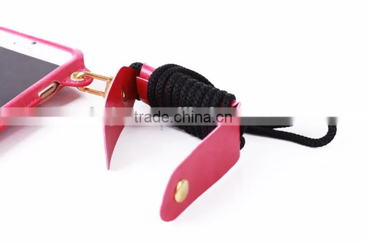 Protective cover case with lanyard,mobile phone and key case PU material