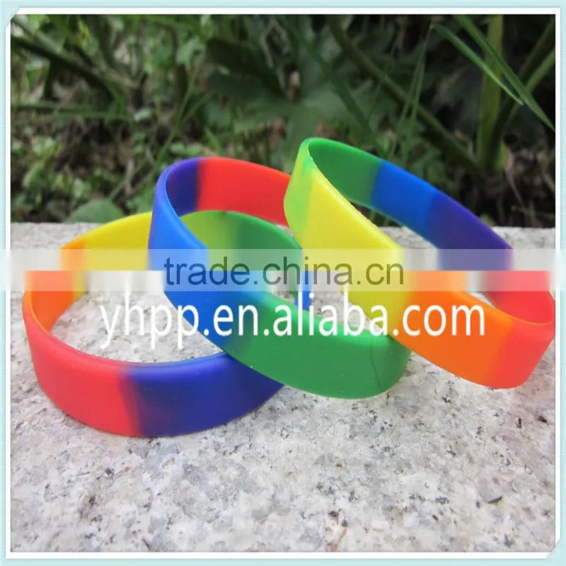 Custom GAY PRIDE GUMMY BRACELET wrist wristband band rubber lgbt lesbian rainbow flag