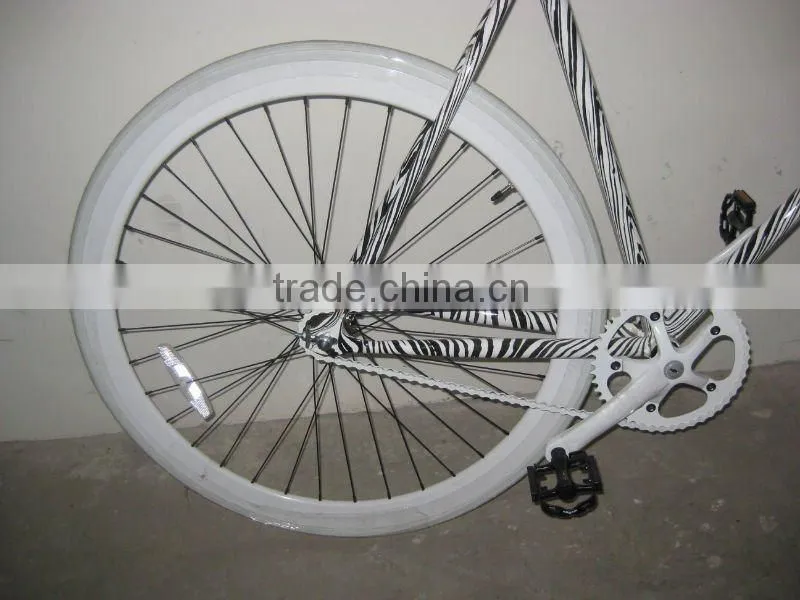 700C colorful zebra skin hot selling fixed gear bike/bicycle double wall fixed gear bike/bicycle