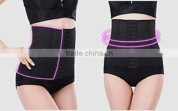 2016 New Fashion Latex Waist Trainer 9 Steel Boned Waist Training Corsets Latex Waist Cincher Sexy Women Shapewear