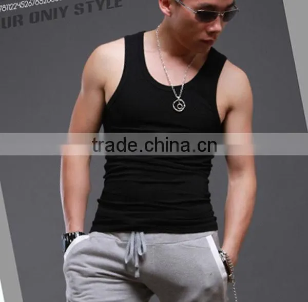 Wholesale custom 100 cotton blank tank top men