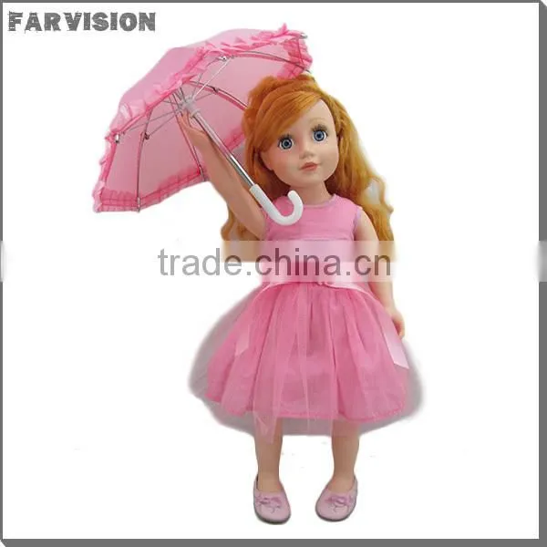 Wholesale Colorful Mini Umbrella For 18 inch Dolls DIY doll umbrellas