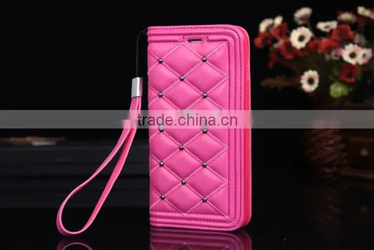 Lovely Lozenge Pattern Leather Case With Card Slot Wallet Case For iPhone 6
