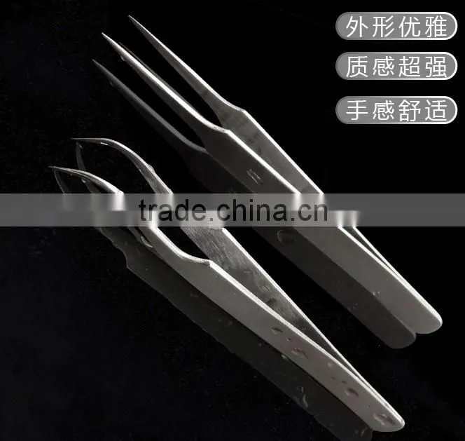 K-Master long nose bent nose tweezers precision stainless steel
