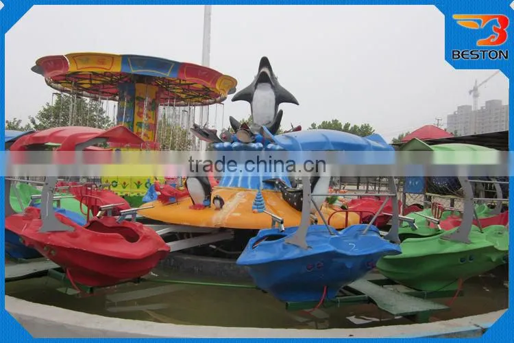 Outdoor Playground Amusement Electric Fighting Shark Island Ride