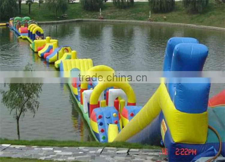 Gaint inflatable water obstacle course equipment for rental