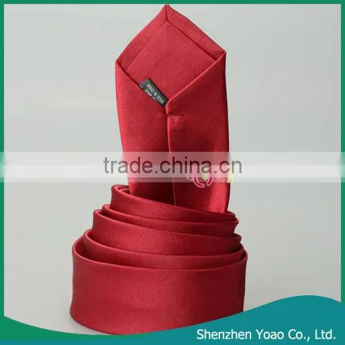 100% Silk Fabric For Tie Wine Red