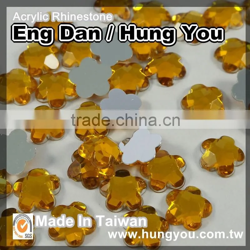 Bling Flower Shaped Flat Back Rhinestones for Nail Art