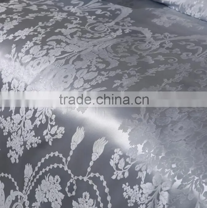 100% mulberry silk Satin Jacquard fabric for home textile