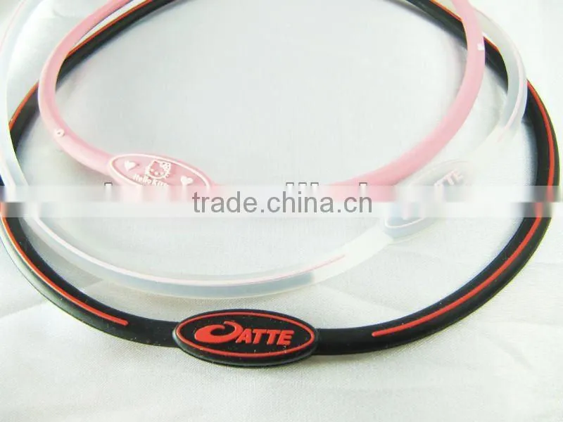fashion printful promotion gift silicone rubber round bracelet