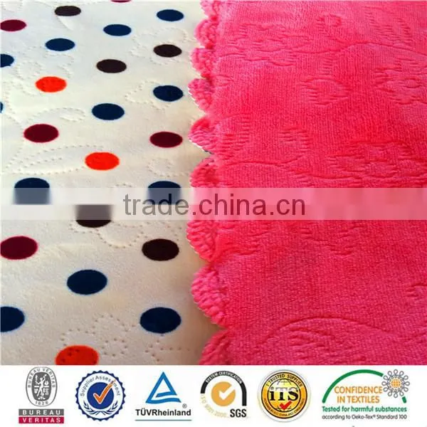 100% POLYESTER FLANNEL FLEECE CUT DESIGN BLANKET
