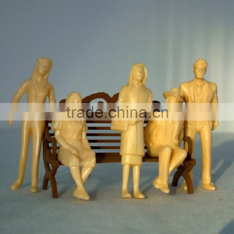 artificial model human skin sitting figure, architectural scale models figure, model skin resin figure for 1/30