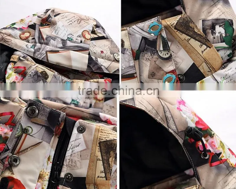 Custom Lady Colorfull Plus Size Ski Jacket