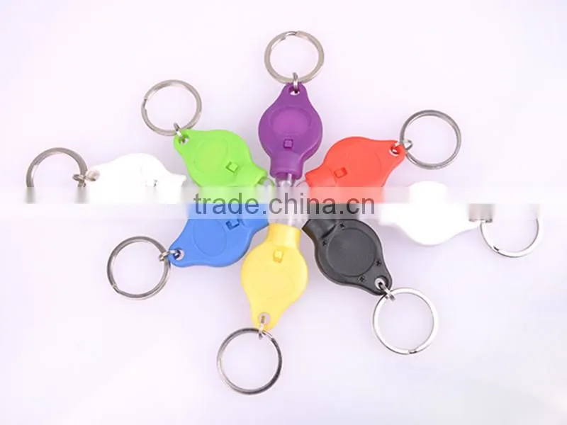 high quality Plastic 40000mcd White light LED promotion key chain factory