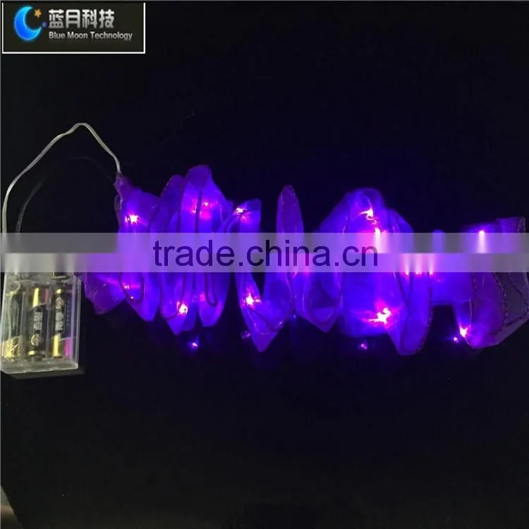 battery powered led decoration ribbon light for wedding christmas
