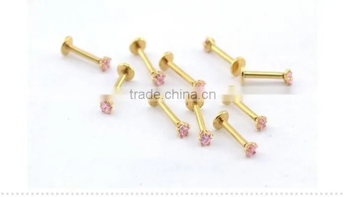 double jeweled cross labret piercing body jewelry