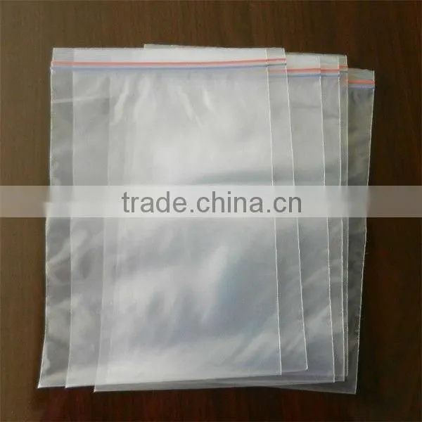 Zip lock plastic packaging bag