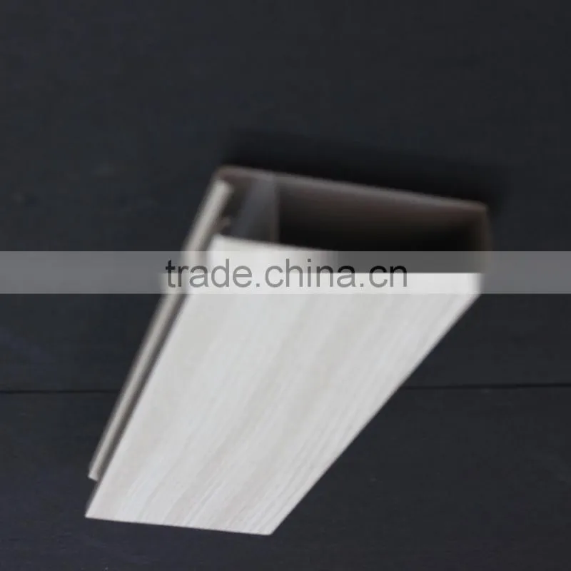 Impact Resistance Wood Grain Suspended Metal Strip Ceiling Aluminum U Groove Screen Ceiling Tiles