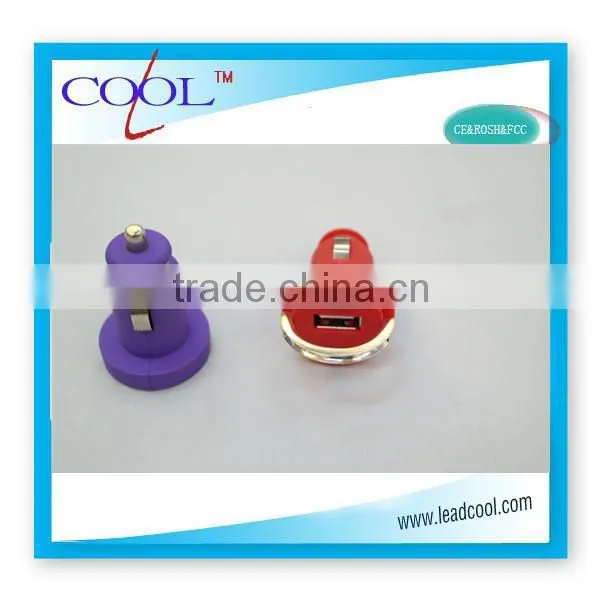 Multipurpose Colorful Dual USB Car Charger for iPad and Smart Phone