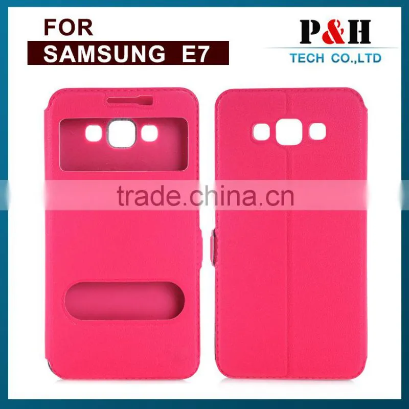 For Purse Card Holder Case For Samsung Galaxy E7 E700 Leather Flip Cover