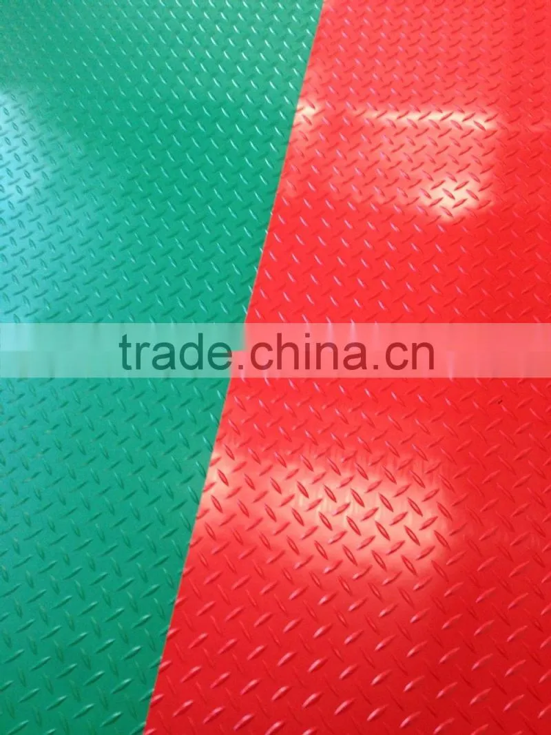 popular steel plate grain pvc flooring in different colours