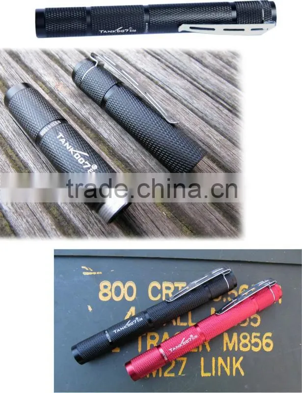 Hot sale-AAA battery pockclip mini flashlight TANK007 E06