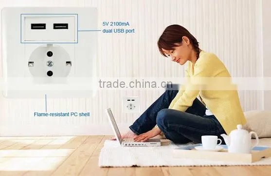 European usb wall socket factory direct with best price