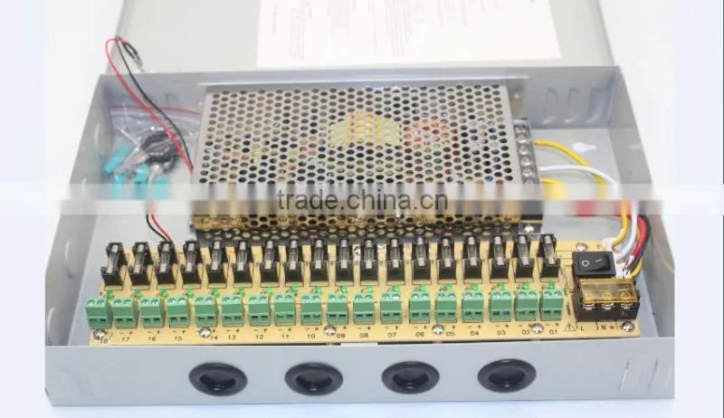Manufacture 12V 15A psu box 18CH shunt filtering switch power supply box YJS-A032