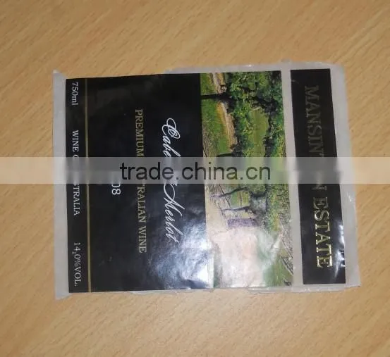 high quality custom wine paste labels