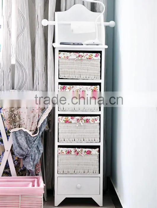 French style living room cabinet antique white solid wood sideboard popular design