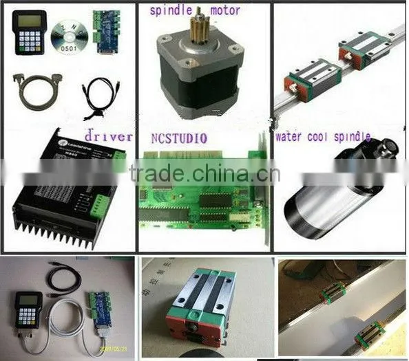 ATC wood carving machine with drill and saw blade