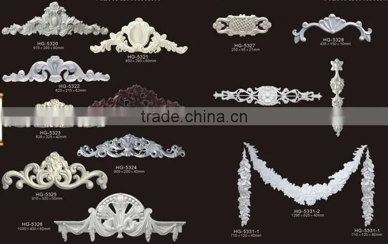 polyurethane pu decoration veneer accessories ornament accents home interior & exterior
