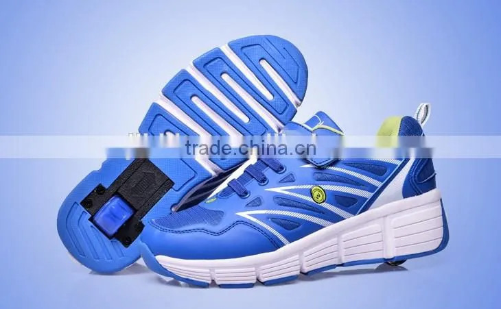 wholesale original brand name shoes skate, kids sport roller shoes with retractable wheels factory in china