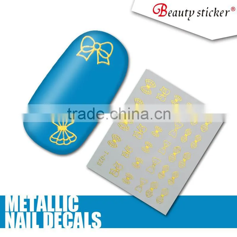 beauty stickerElegant and fashion style 3d nail stickers, nail wraps from 3d nail art supplies