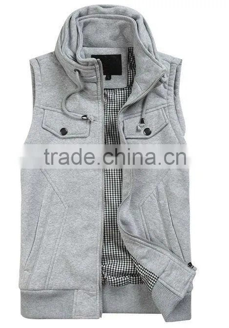 cotton black casual vest