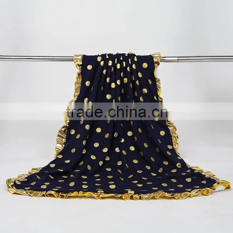 Gold Dots Minky Baby Blankets Super Soft and Beyond Adorable Baby Quilt Gold Baby Blanket