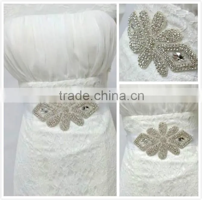 Fancy rhinestone wedding belts and bridal sashes for dress handmade WA019
