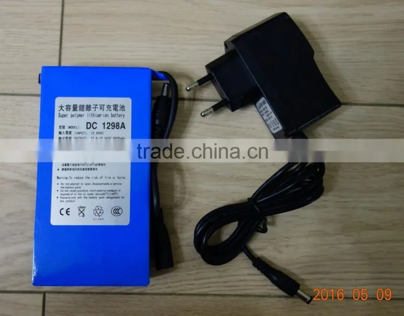 Super Polymer Rechargeable 12V 9800mAh li-ion Battery