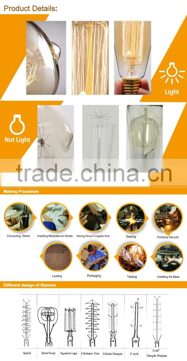 Incandescent bulb 110v 60w,G95 G80 A55 milky shell incandescent bulb