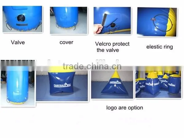 exciting inflatable paintball bunker,inflatable air bunker,colorful inflatable air barrier for outdoor games